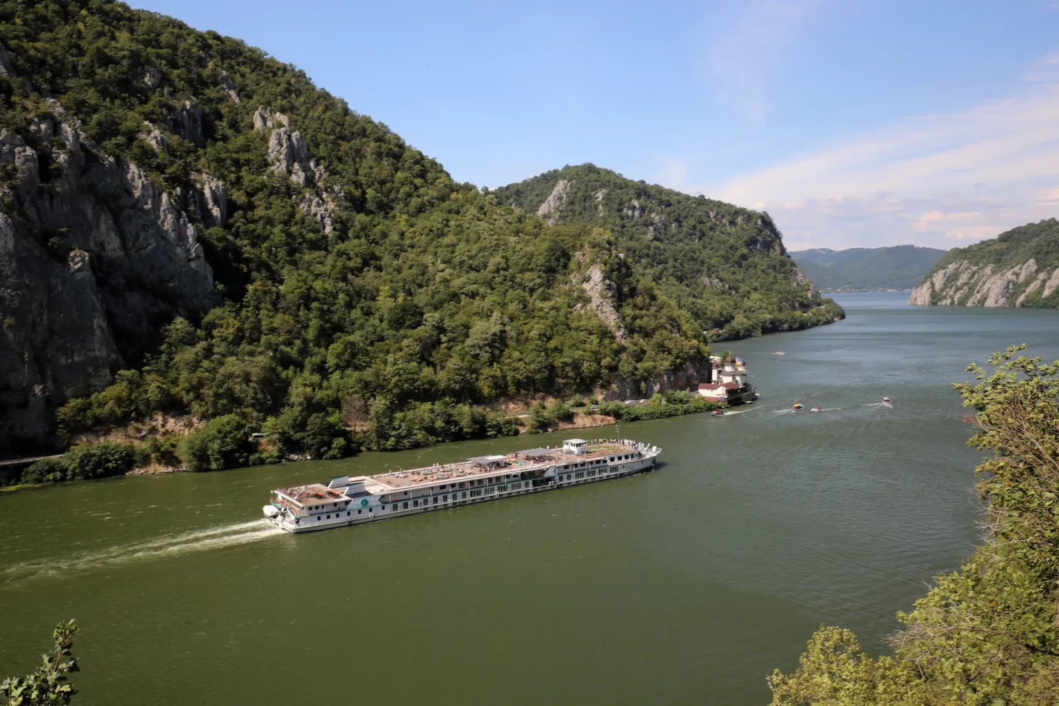 A Riverside Luxury Cruises ship on a European river
