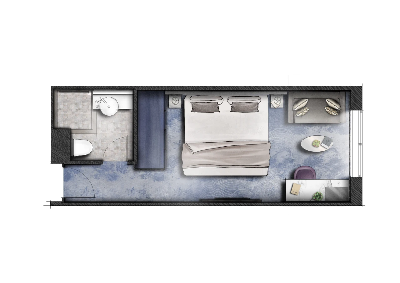 Floor plan of the Harmony Suite