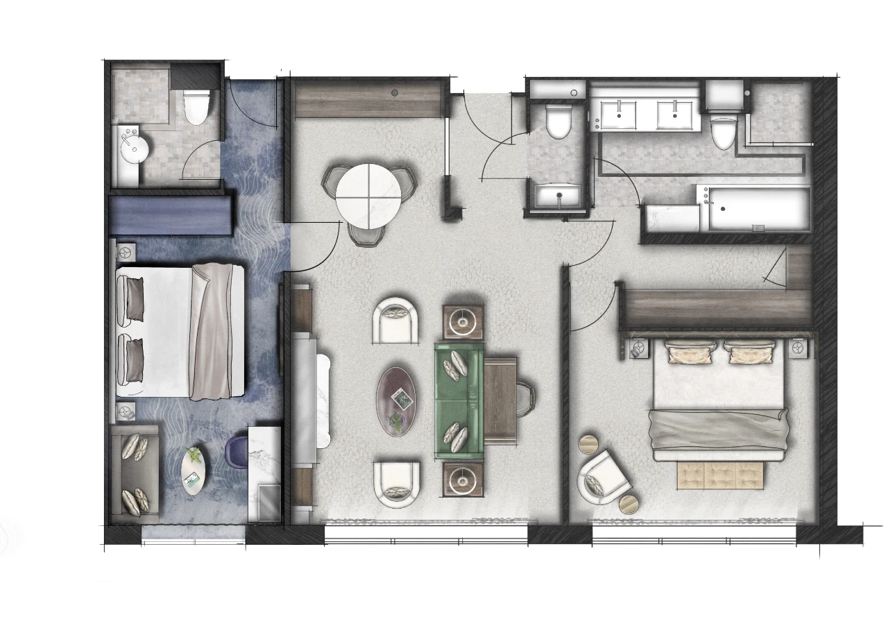 Floor plan of the Owner's Suite